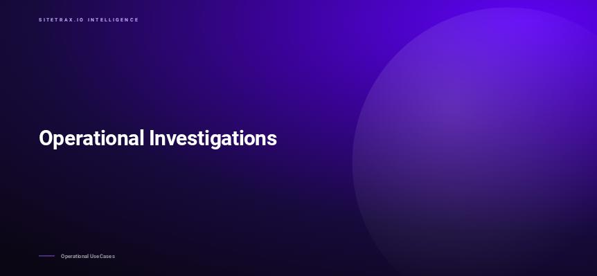 Operational Investigations