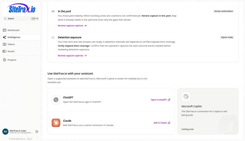 The assistant connection cards on the Intelligence hub