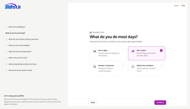 Interview question two, selecting a day-to-day role